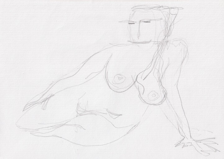 Modèle pose 5 图画, 8.3x11.8 in