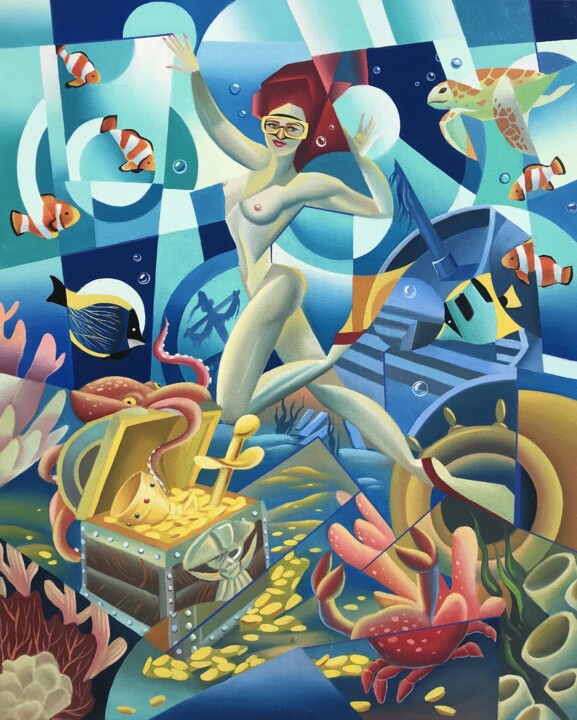 Fairy tale under water Tablo, 39,4x31,5 in