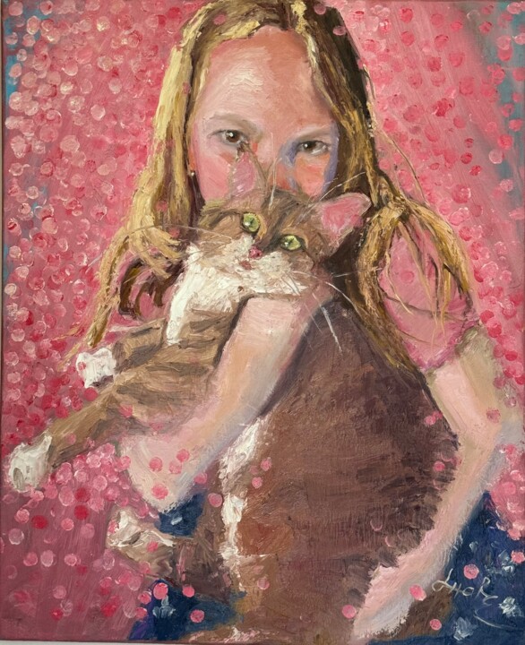 Ya-Ya et Titi 绘画, 24x19.7 in