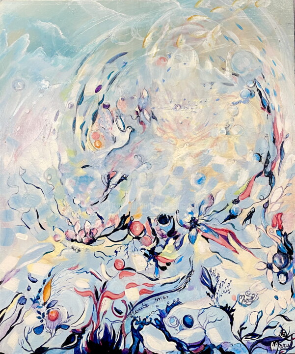 Ecoute mes murmures 绘画, 23.6x19.7 in