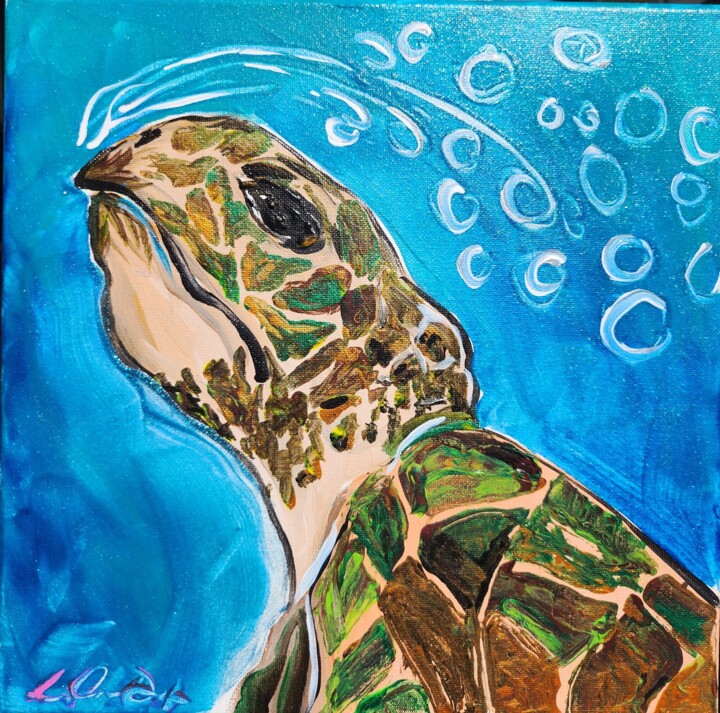 HONU BUBBLES 绘画, 12x12 in
