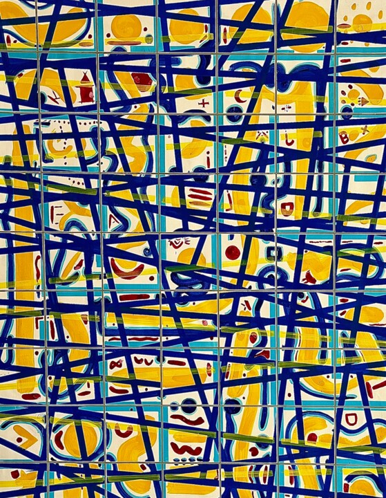 Azûl ejo 绘画, 45.7x35 in
