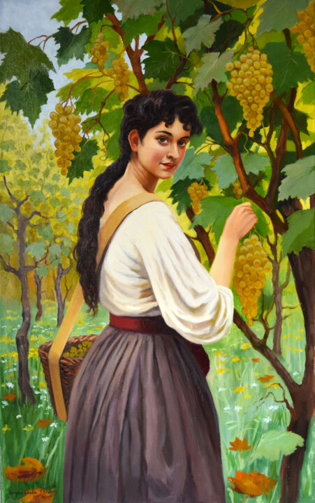 The grape picker 绘画, 31.5x19.7 in