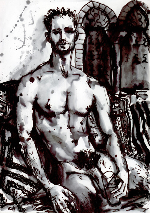 图画,  11.7x8.3 in 