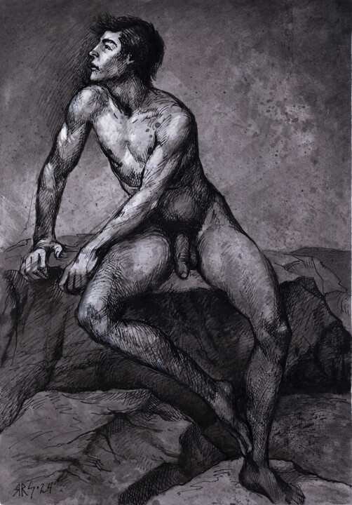 图画,  11.7x8.3 in 