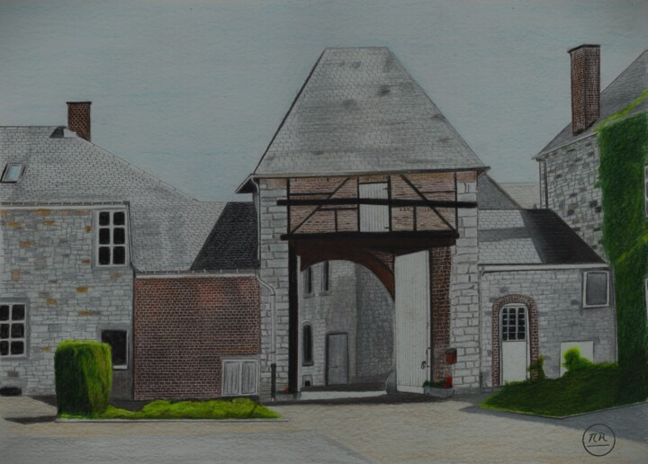 Rue de Téheux à Xhoris 图画, 11x15.8 in