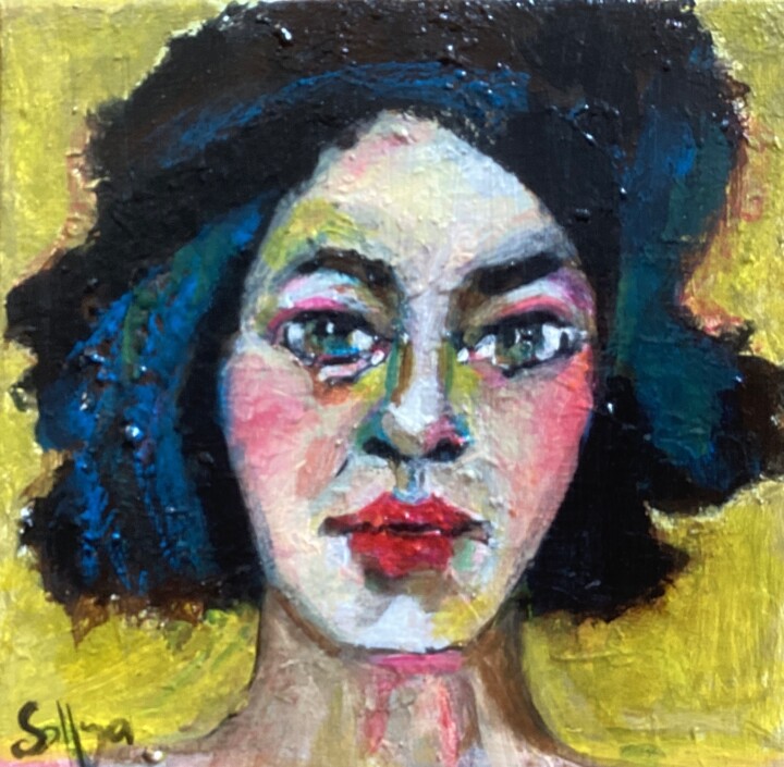 Brune dans la brume 绘画, 7.9x7.9 in