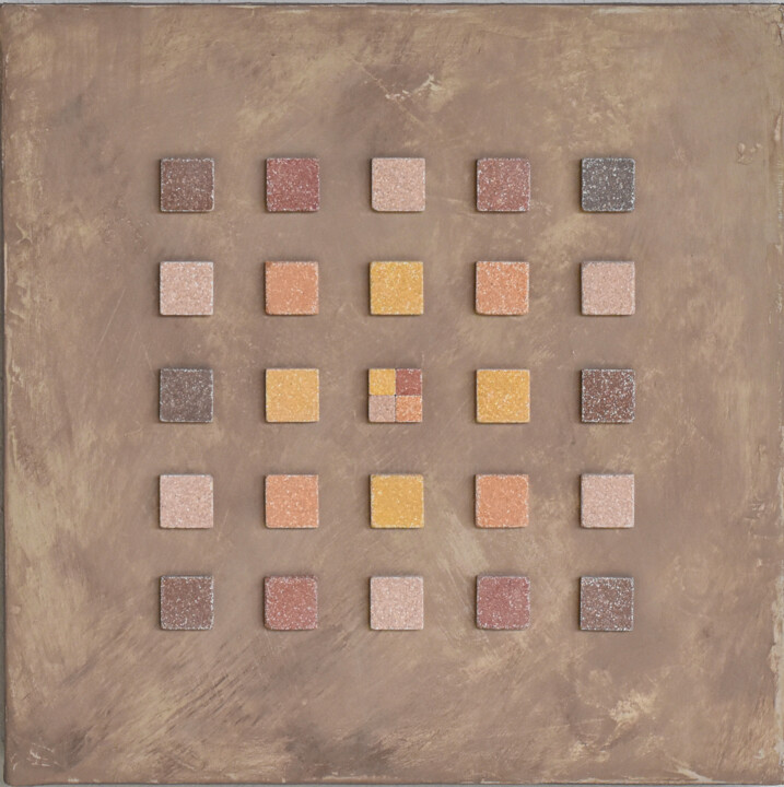 Painting titled "Desert Serenade" by Cristina Simeoni, Original Artwork, Acrylic Mounted on Wood Stretcher frame