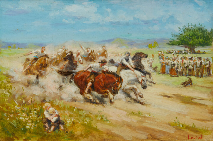 The Races 绘画, 7.9x11.8 in