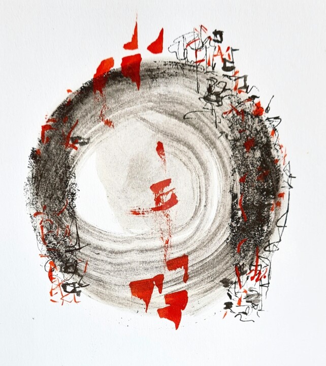 2024_sumi_abstract 7 绘画, 7.9x7.9 in