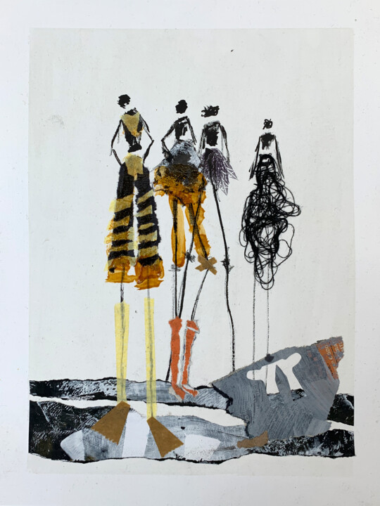 Trip to the sea with boat Desenho, 12,6x9,5 in