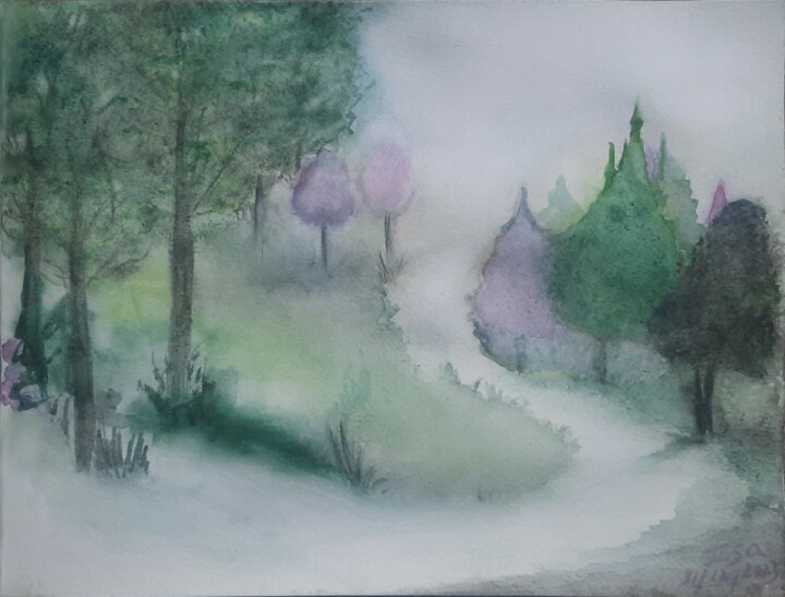 Peinture intitulée "Douceur" par Isa-Isarielle, Œuvre d'art originale, Aquarelle