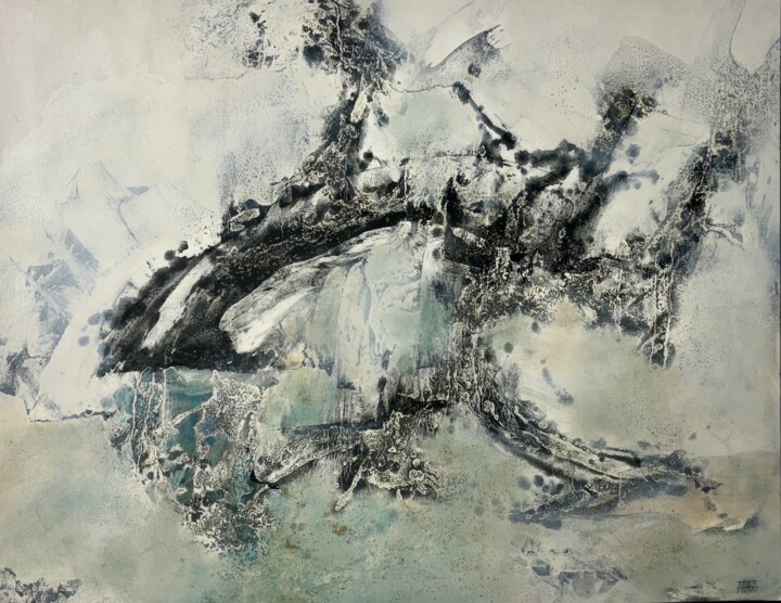 Caldera 9 绘画, 43.3x55.1 in