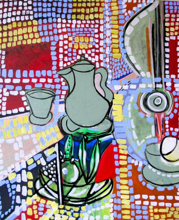 L'Heure du thé 绘画, 39.4x31.9 in