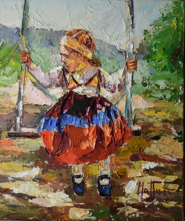 All'ombra della quercia 绘画, 11.8x9.8 in