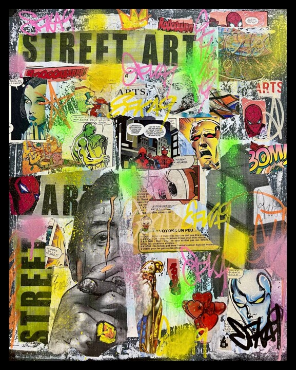 Street Art Spirit 绘画, 18.1x15 in