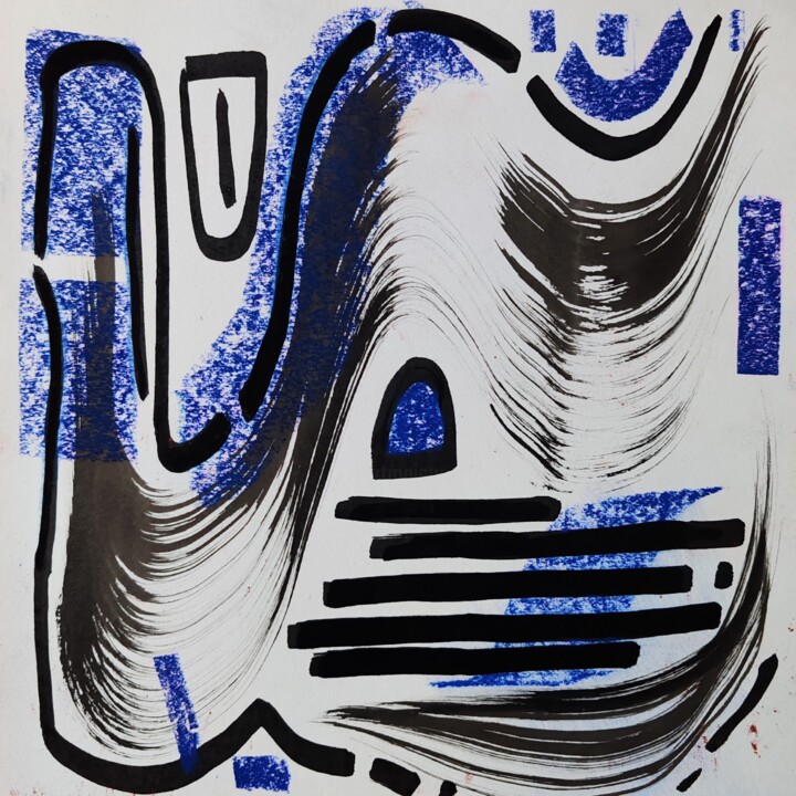 blue n°7 图画, 8.3x8.3 in
