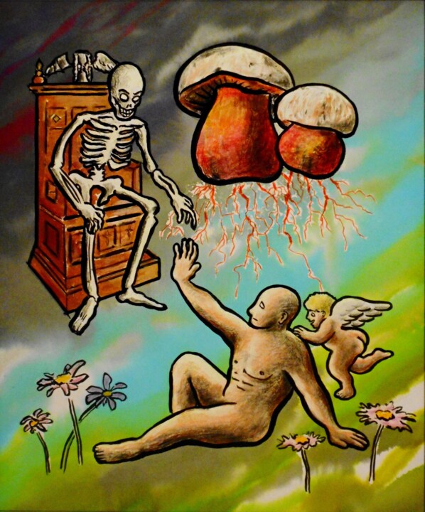 Hans Castorp's Awakening (MM20) 绘画, 14.2x11.8 in