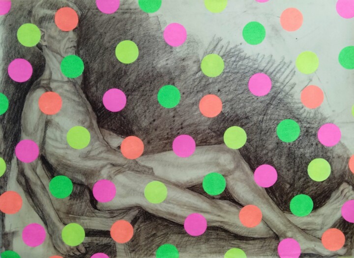 Yayoi Kusama 20 绘画, 25.2x34.3 in