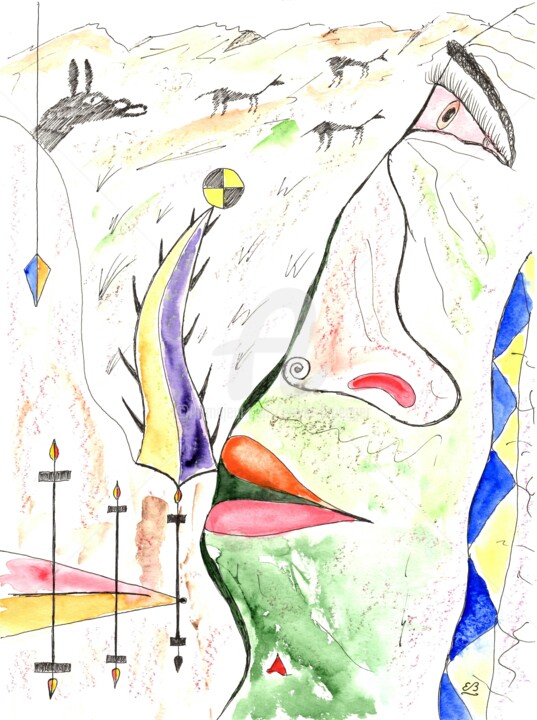 Wahrheit? 图画, 15.8x11.8 in
