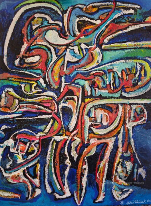 Painting titled "Whispers of a Silen…" by Andrew Walaszek, Original Artwork, Acrylic Mounted on Wood Stretcher frame