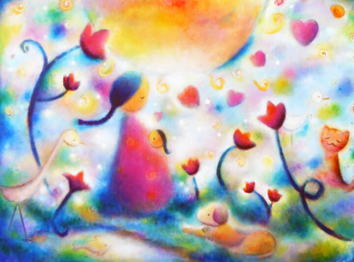 Florecimiento 绘画, 17.7x23.6 in