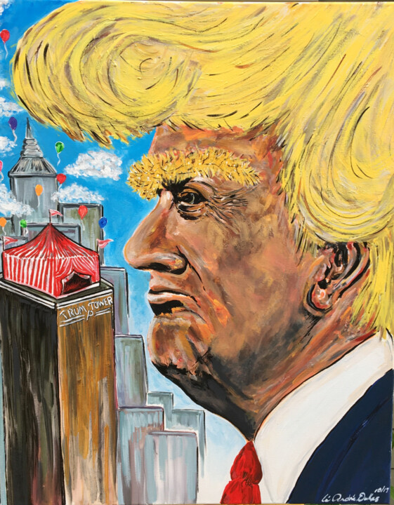 TRUMP TOWER 绘画, 30x24 in