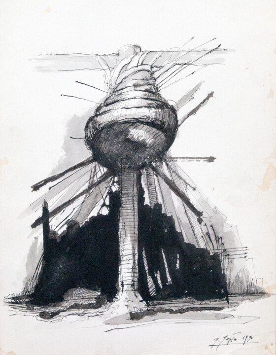 "Composition I" 图画, 11.4x8.3 in