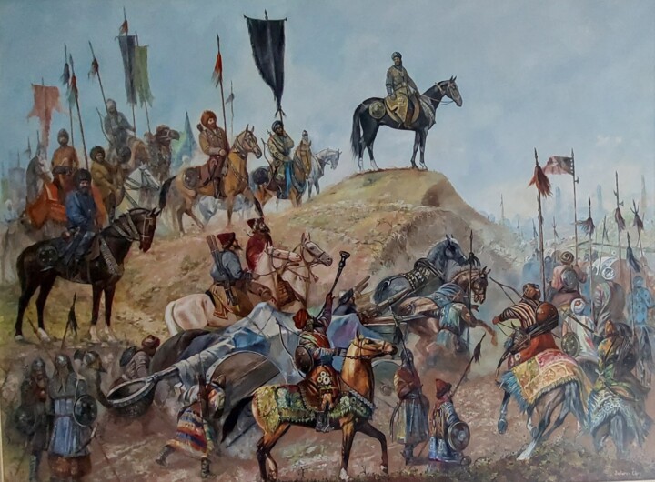 Jelaleddin Meñburny 绘画, 59.1x78.7 in