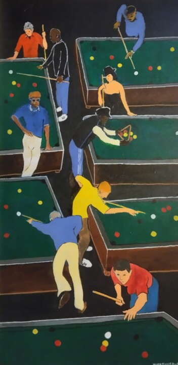 The Pool Hall 绘画, 47.2x23.6 in