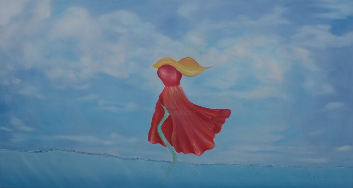 Breath into the Moment 绘画, 29.5x55.1 in