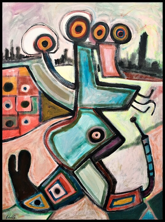 Das Ding aus der Stadt 绘画, 31.5x23.6 in