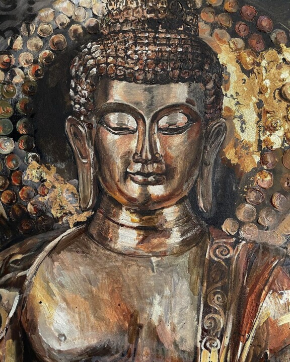“Shakyamuni Buddha” Painting, 51.2x43.3 in