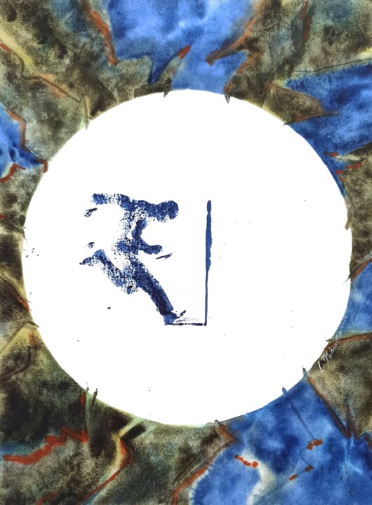 绘画 标题为“For self” 由Олена Колєснік, 原创艺术品, 水彩