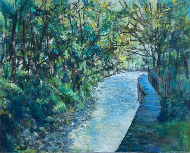 “Camino a la fuente” 绘画, 31.9x39.4 in