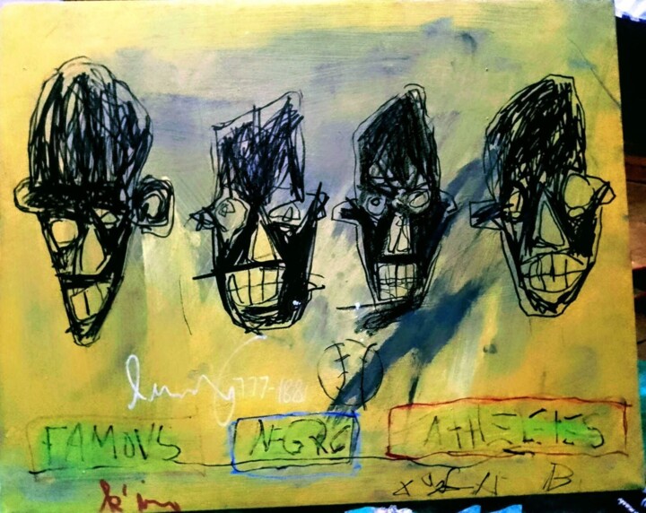 4 héros 绘画, 15.8x19.7 in