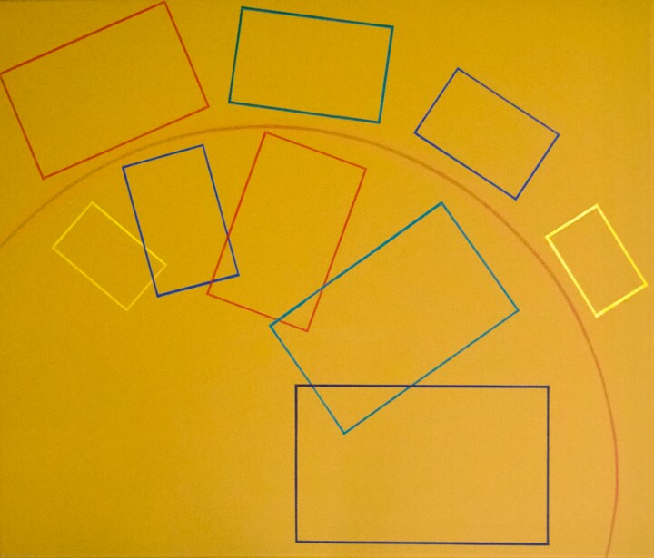 Peinture intitulée "Rectangle en rotati…" par Jean-Marc Gardeux, Œuvre d'art originale, Acrylique