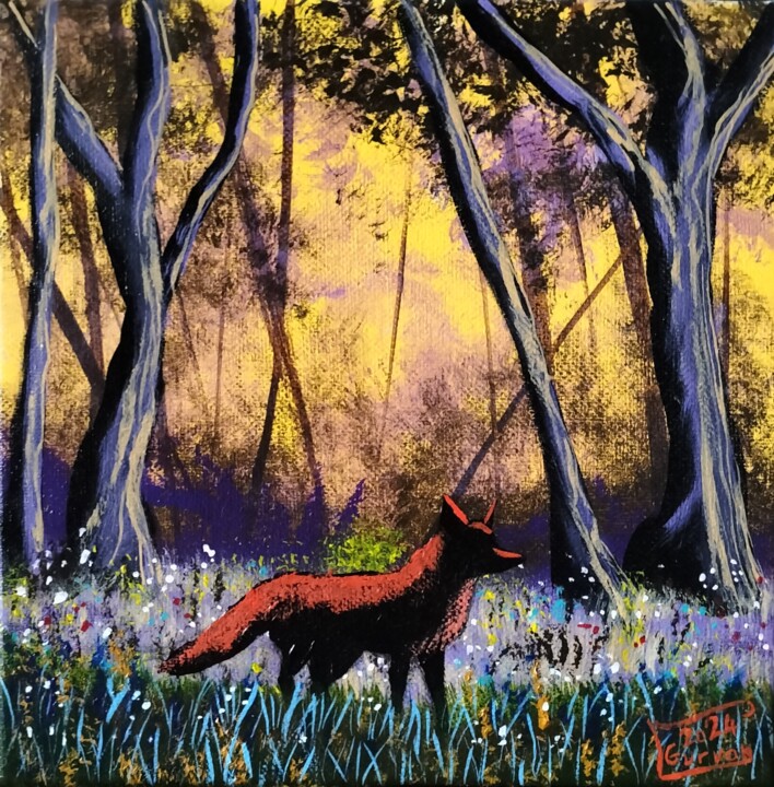 绘画,  7.9x7.9 in 