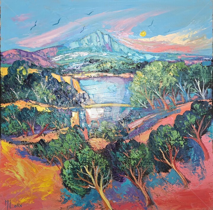 Le barrage de Bimon Painting, 19.7x19.7 in