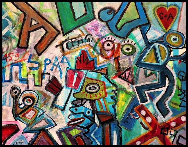 King of lost Tags 绘画, 27.6x35.4 in