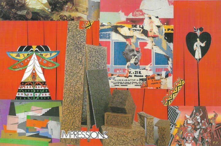 Impression De Gaulle Collages, 11,8x15,8 in