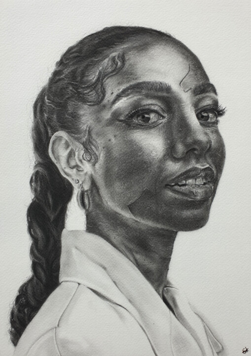 Corinne Foxx 绘画, 14.8x10.8 in