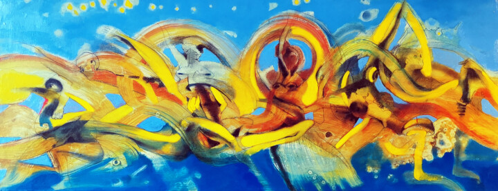 "L'IMMACOLATA VISIONE" 绘画, 19.7x51.2 in