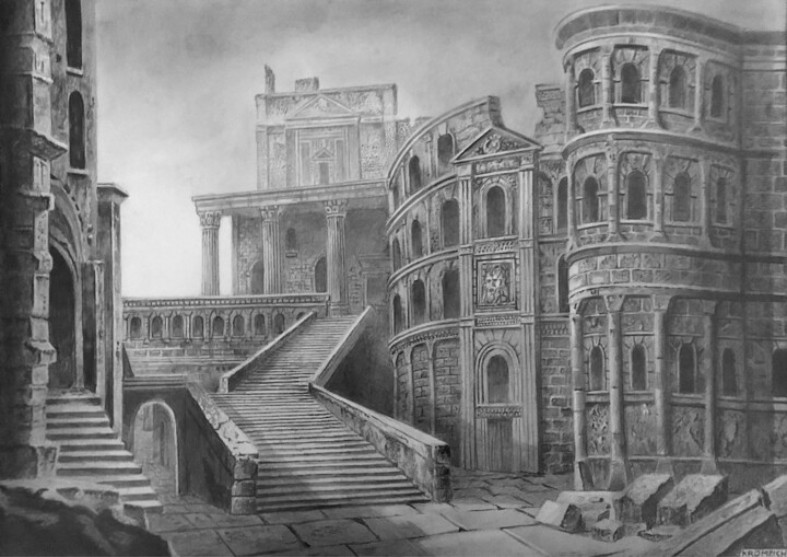 Vedute 9 (fantasy) Рисунок, 11,7x16,5 in