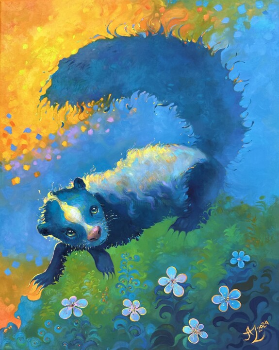 The Skunk's Sanctuary 绘画, 20x16 in