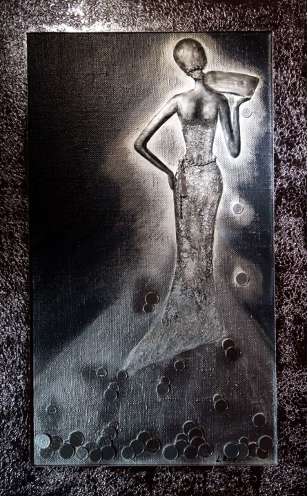 Silver Girl 雕塑, 27.6x15.8 in