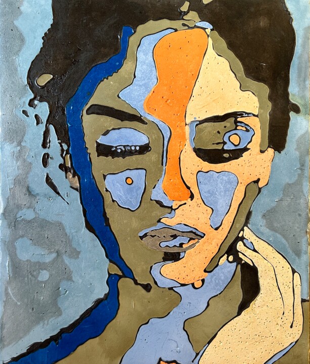 "Sensibilità femmini…" başlıklı Tablo Sonia Bellezza tarafından, Orijinal sanat, Tebeşir Ahşap panel üzerine monte edilmiş