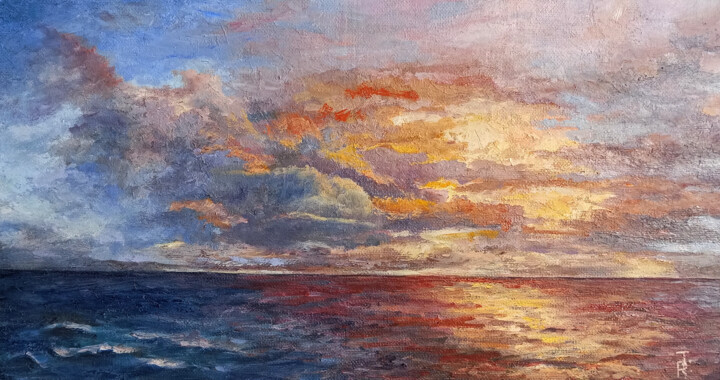 Breath of the sea Painting, 7.9x15.8 in