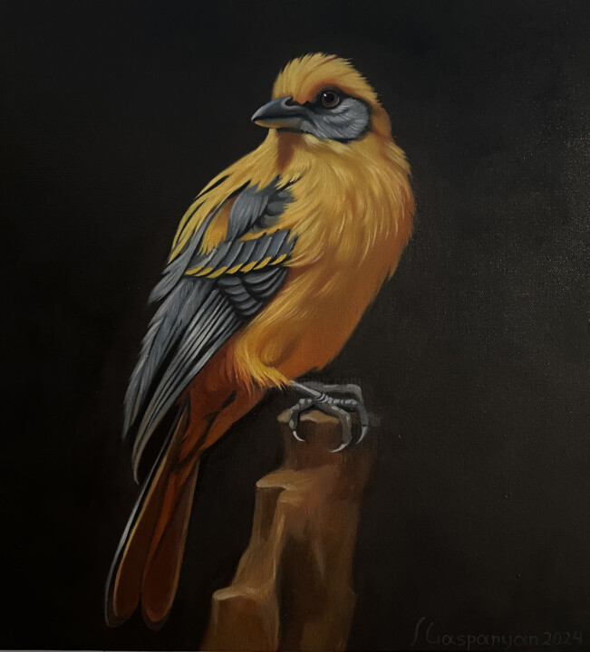 The Yellow Sentinel 绘画, 9.5x8.7 in