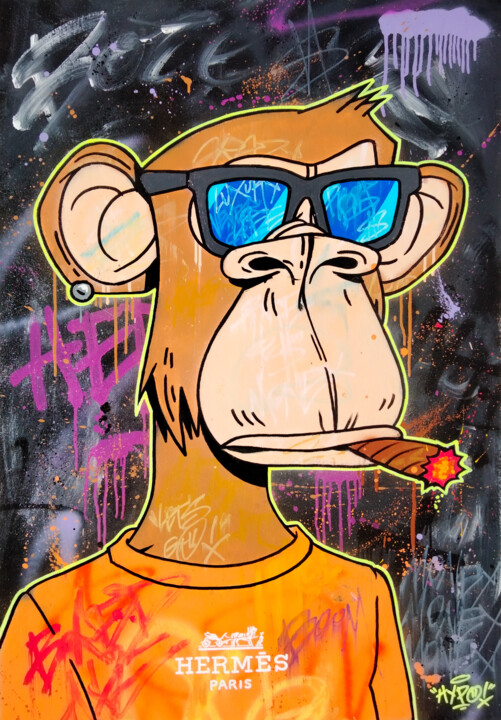 Bored Ape Yatch Club x Hermès #4 绘画, 39.4x27.6 in